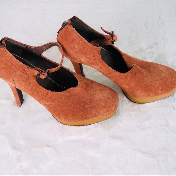 Bacio61 Violino Rust Leather Suede Mary Janes - Picture 2 of 6
